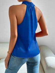 Calvaya Solid Halter Neck Top