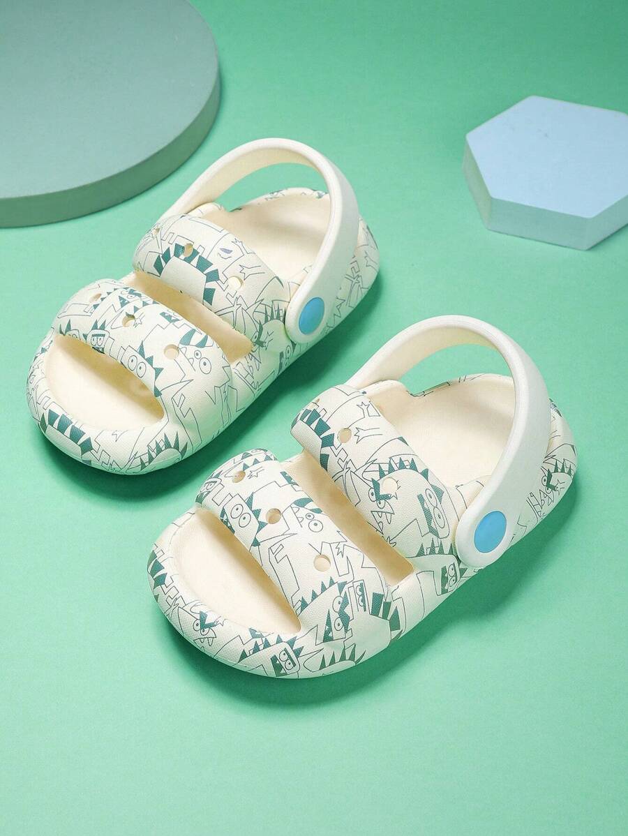 孩子們透氣和時尚恐龍圖案拖鞋