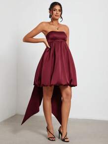 ABIGAIL WILLIS CAMERON Solid Tube Mini Dress - Red - View 4