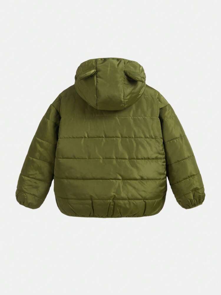 Boys' Casual Warm Hooded Windbreaker Parka Coat, Winter