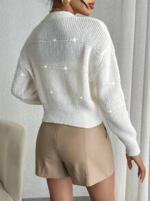 SHEIN Essnce Button Front Drop Shoulder Cardigan