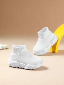 1雙寶寶女童白色運動鞋，舒適透氣，暢銷款 - 白色 - 查看 2