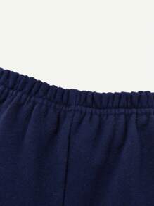 Cozy Pixies Baby Boy Letter Graphic Sweatshirt & Sweatpants - Light Grey - View 8