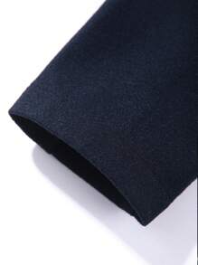 Manfinity EZcore Nam Rắn lỏng lẻo Màu sắc Áo khoác Với Flap túi Và Nút phía trước - Màu xanh hải quân - Xem 4