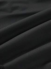 SHAPORA Women's Black Knitted High Waist Short Shapewear Underwear With Contrast Mesh Panel For Casual Sporty Look - Black - View 8