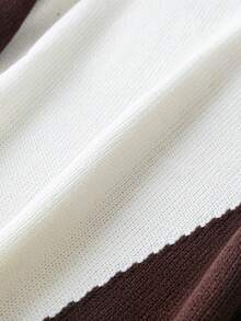 SHEIN LUNE Hơn Khối màu Thả vai Áo len - Nhiều màu - Xem 4