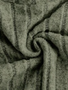 SHEIN Tween Girl Crisscross Hem Crop Tee - Army Green - View 3