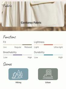 In My Nature Flap Pocket Drawstring Waist Outdoor Pants - Beige - View 3