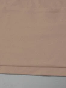 Flirla 休閒純色大尺碼背心 - 杏色 - 查看 3