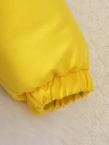 Young Boy Colorblock Hooded Padded Coat - Multicolor - View 3