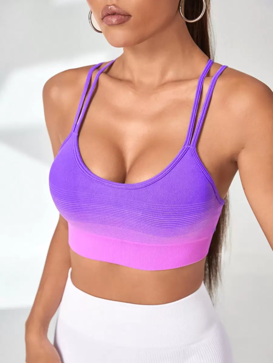 Menodora SHEIN Sport Bóng Đan chéo phía sau Bras thể thao - Nhiều màu - Xem 1