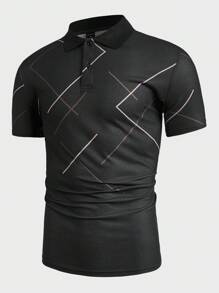 Manfinity ModaGents Homme Polo Imprimé Géométrique