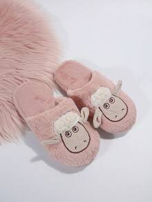 Women's Fun Animal Sheep Indoor Slippers - Pink - View 3