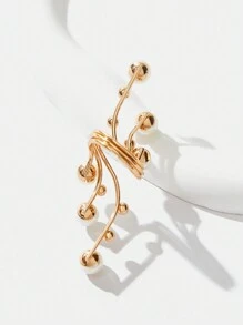 SHEIN Belle Anillo de perlas falsas - Amarillo Oro - Ver 7