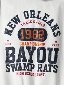 Sophie Gallo Design 男士字母圖案條紋飾邊撞色連帽夾克 - 米色 - 查看 3