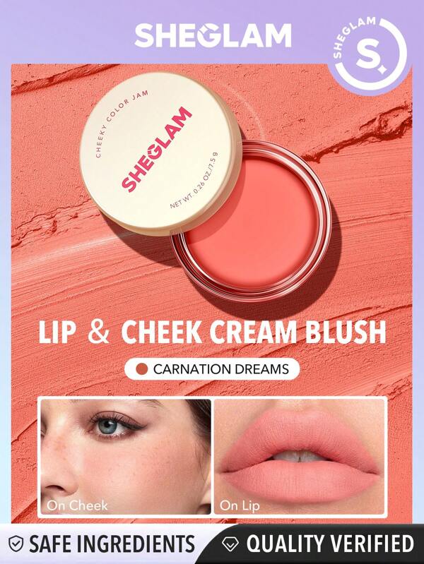 SHEGLAM Cheeky Color JamCarnation Dreams 6 Shades MultiUse Cream