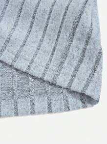 SHEIN EZwear 3pcs Cổ giả Đồ đan Ribbed Áo thun - Nhiều màu - Xem 5