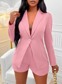 Zolique 女士西裝套裝 - 粉色 - 查看 5