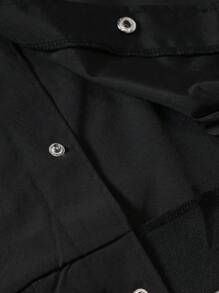 Manfinity EMRG Nam Lỏng lẻo phù hợp Đồ họa Khẩu hiệu Sọc trang trí Khối màu Áo khoác Đại học - Đen và trắng - Xem 6