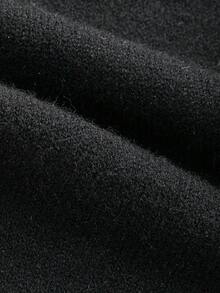 DAZY Chất rắn Tie Trước Cắt sửa áo lông cừu Không có Áo hai dây - màu đen - Xem 6