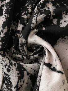 SHEIN Clasi Plus Tie Dye Button Front Shirt Fall Cloth For Women - Multicolor - View 4