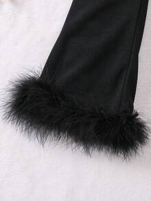 SHEIN 女童（小）長褲 - 黑色 - 查看 4