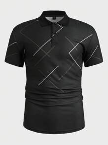 Manfinity ModaGents Homme Polo Imprimé Géométrique