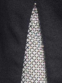 SHEIN Unity 加大號鑽石網紗露背連身裙 - 黑色 - 查看 6