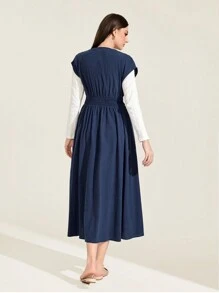 Seusyu Váy liền thân Without Tee - Màu xanh lam - Xem 9