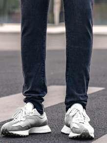 Manfinity Homme Hombres Jeans con bolsillo oblicuo - Negro - Ver 5