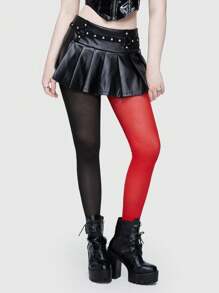 ROMWE Avant 1pair Women Two Tone Costume Tights - Multicolor - View 6