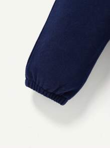 Cozy Pixies Baby Boy Letter Graphic Sweatshirt & Sweatpants - Light Grey - View 7