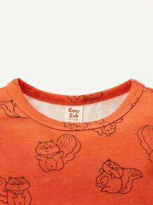 Cozy Pixies Baby Boy 2pcs Cartoon Graphic Tee - White - View 8