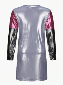 SHEIN 女小童撞色洋裝 - 彩色 - 查看 2