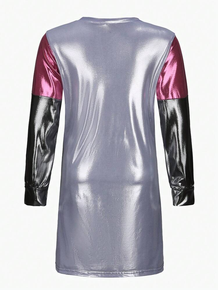 Young Girl Colorblock Dress