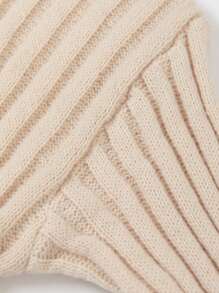 Manfinity Homme Men Polo Neck Drop Shoulder Ribbed Knit Sweater - Apricot - View 8