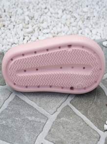 儿童卡通独角兽拖鞋，舒适可爱，室内/室外皆宜，彩虹图案，适合沙滩、淋浴、泳池等场合。 - 粉色 - 查看 3