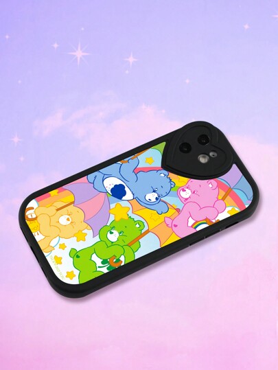 ROMWE X Care Bears 1 pièce Étui de téléphone en TPU avec graphique d'ours dessin animé compatible avec iPhone