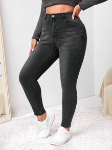 Firerie Große Größe Schmale Jeans mit hoher Taille,