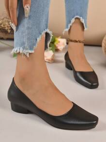 Thanh lịch Của phụ nữ Giày cao gót Giày nữ Baotou - màu đen - Xem 5