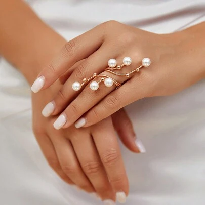 SHEIN Belle Faux Pearl Ring