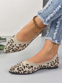 Của phụ nữ Đúng mốt Thoáng khí Dệt kim Pointed Toe Giày phẳng Cho công việc Và Giải trí Mặc - Nhiều màu - Xem 1