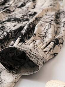 SHEIN Clasi Plus Tie Dye Button Front Shirt Fall Cloth For Women - Multicolor - View 5