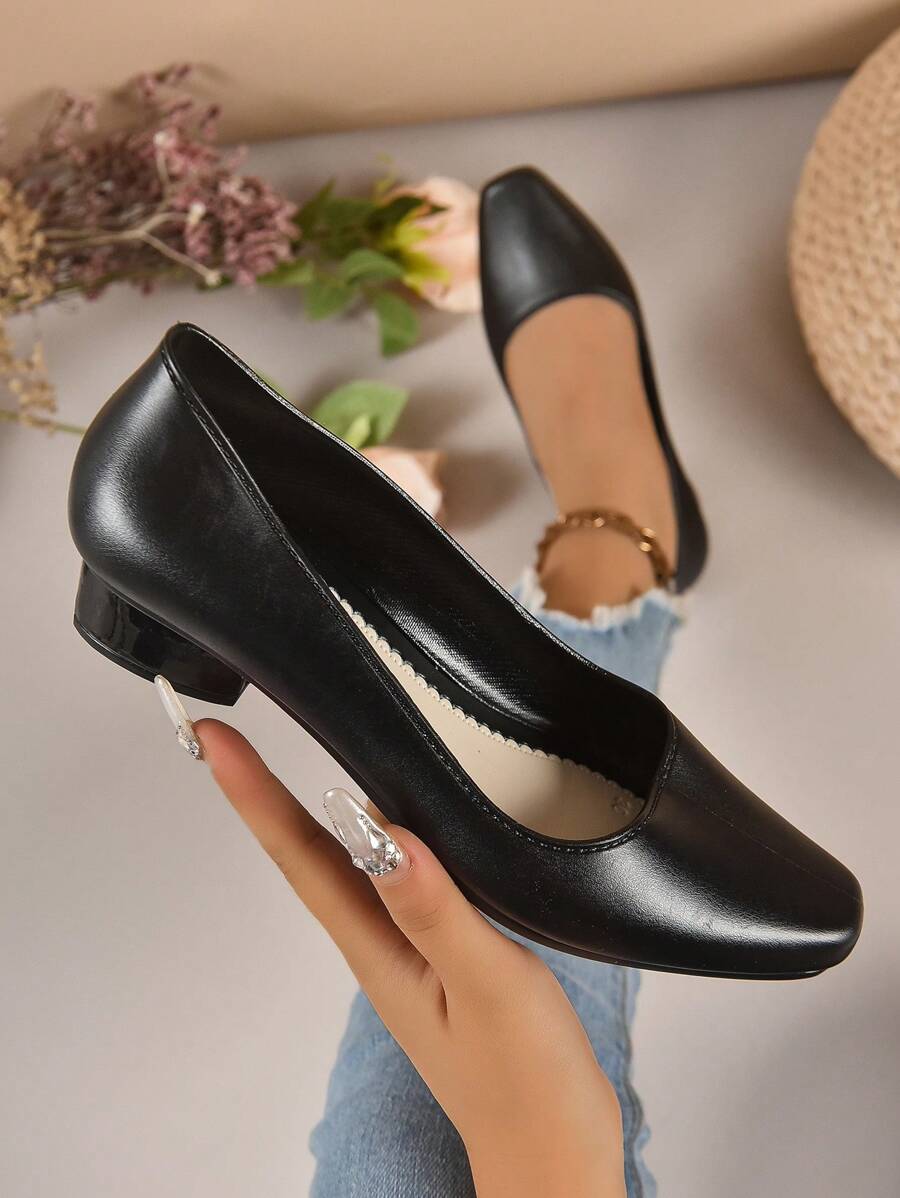 Thanh lịch Của phụ nữ Giày cao gót Giày nữ Baotou - màu đen - Xem 1