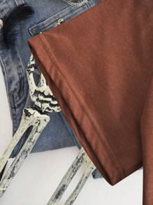 INAWLY Figure Graphic Tee Graphic Tees Women Tops - Burnt Orange - View 4