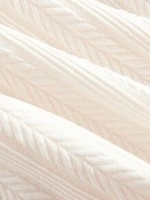 SHEIN MOD Robe À Ruchés À Manche Évasée - Beige - Voir 3