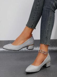 Chaussures à talons hauts pour femmes, talons hauts noirs confortables et polyvalents, à bout pointu plissé, à enfiler