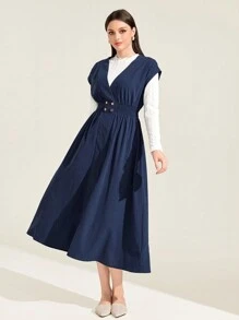 Seusyu Váy liền thân Without Tee - Màu xanh lam - Xem 3