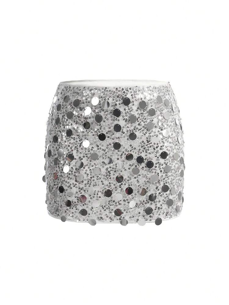 Christmas Sequin Mini Bodycon Skirt