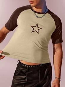 Manfinity Fever City Men Star Print Raglan Sleeve Tee - Multicolor - View 6